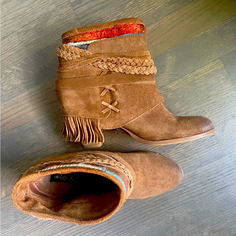 Naughty Monkey distressed suede ankle boots!!